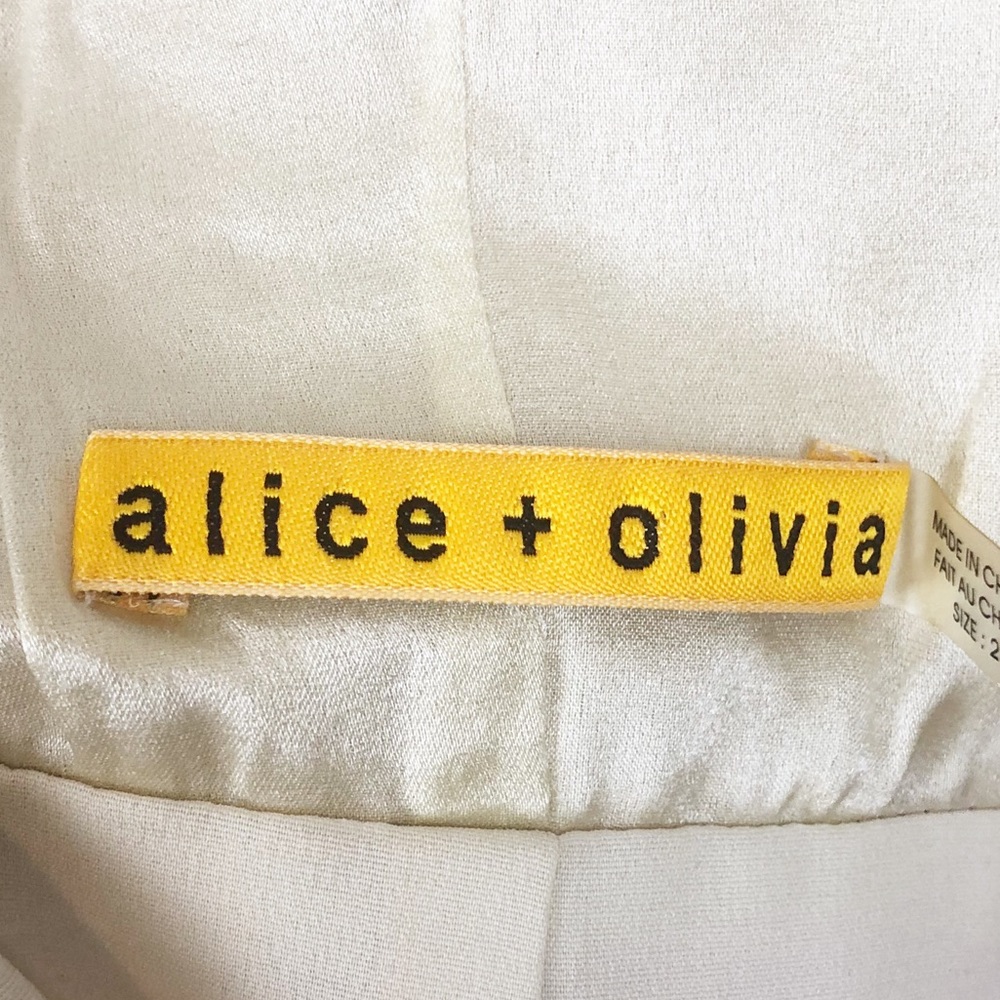 Alice + Olivia Ginger Ruched Silk Chiffon Dress 2 - Picture 11 of 11